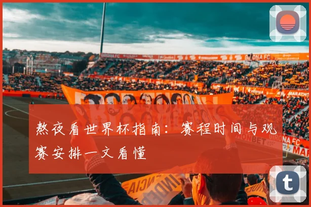 熬夜看世界杯指南：赛程时间与观赛安排一文看懂